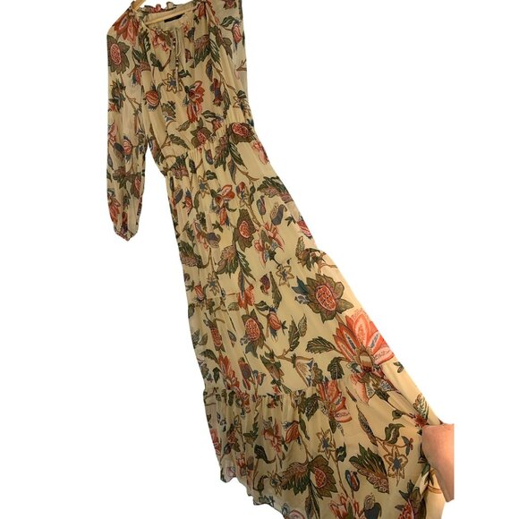 New Lauren Ralph Lauren Tiered Floral Maxi Dress Size 16 RHH10558 Long Sleeve - Picture 1 of 11
